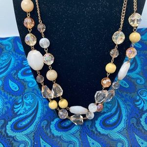 Double Stranded Chunky Beaded Necklace